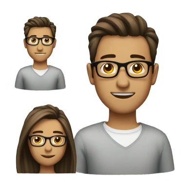 My boyfriend wearing glasses sticker