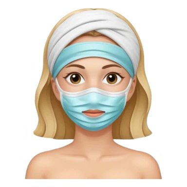 White girl at spa sticker