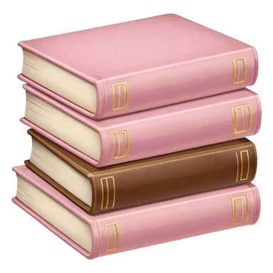 Light pink and white stack of books sticker