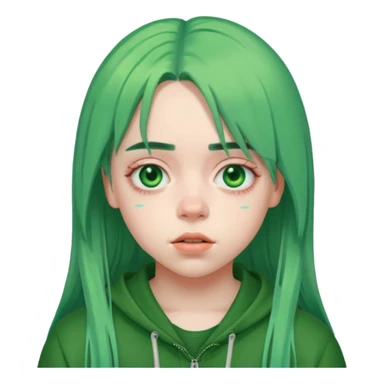 Billie Eilish just face  sticker