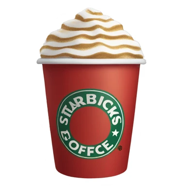 Starbucks, Christmas red cup with logo sticker