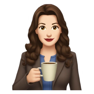 lorelai gilmore dirnking coffee sticker