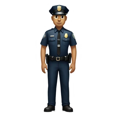 A full-length police officer stands facing forward. sticker