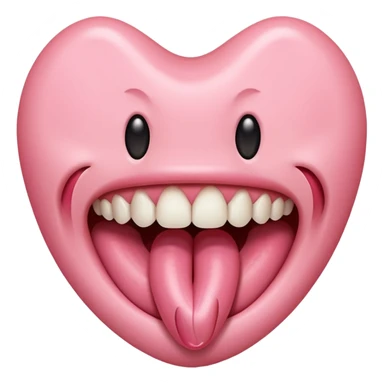 Tongue on teeth sticker