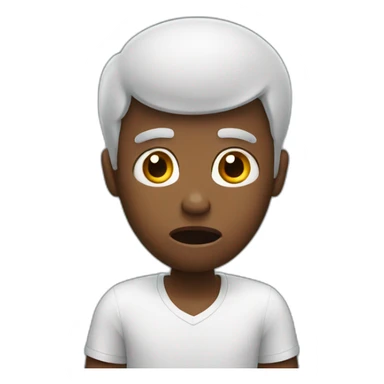shocked black man with his arm on his head sticker