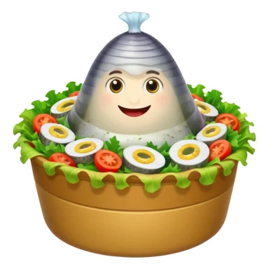 salad herring under a coat sticker