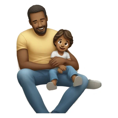 Mothe father and kid white sticker