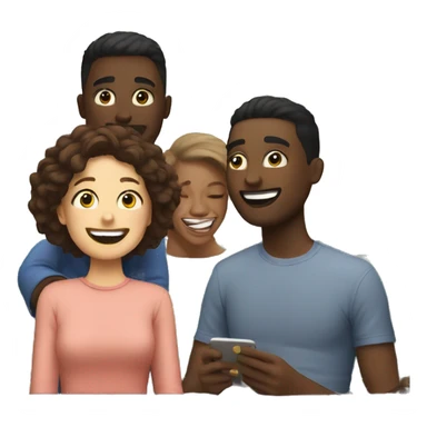 friends enjoying time indoors sticker