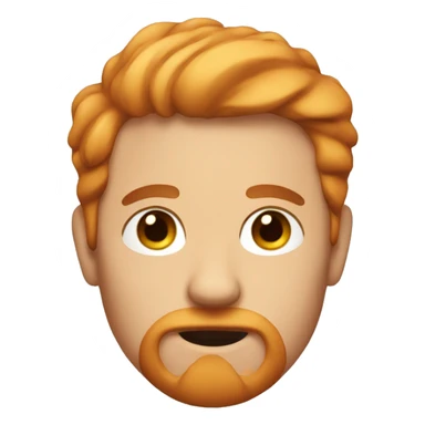 man with small black moustache with a ginger cat  sticker