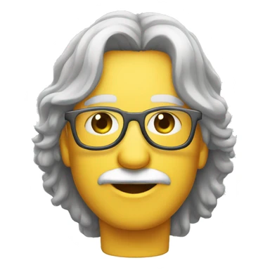 vieux  cheuveux gris a lunette sticker