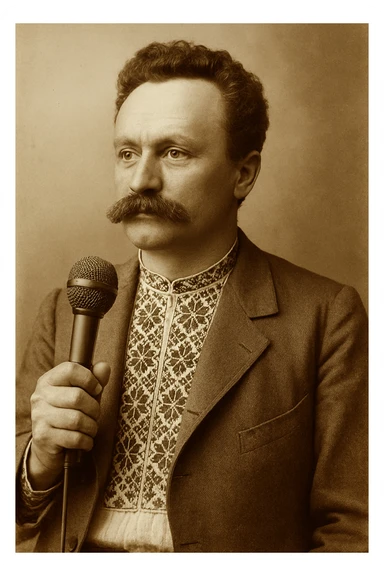 holds a microphone in his hand sticker