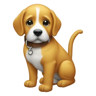 Cane con camicia gialla che esplora la natura sticker