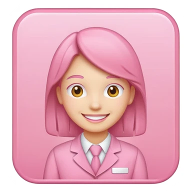 pink employee icon sticker