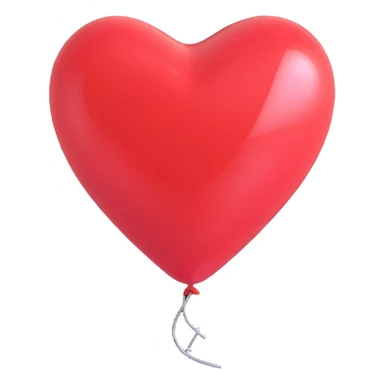 heart balloon white glossy sticker