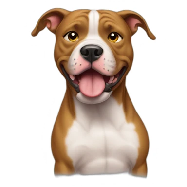 Pitbull saluting emoji  sticker
