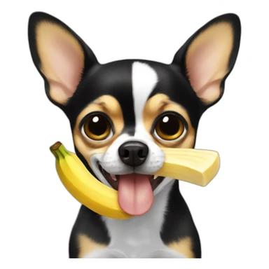 chihuahua eatsbanana sticker