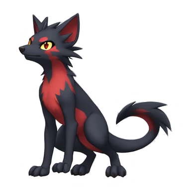 Litten-Zorua-Nargacuga-Sergal-Fakemon-hybrid full body sticker