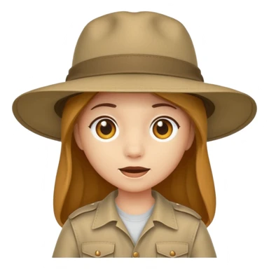 just safari hat no head sticker