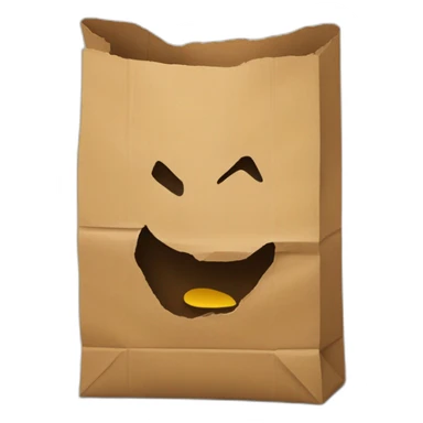 Torn paper bag sticker