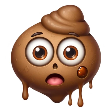 Poop with eyeballs sticker