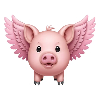 Pig flying  sticker