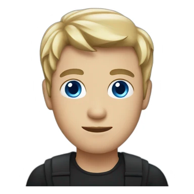 A guy with a black dress and blue eyes sticker