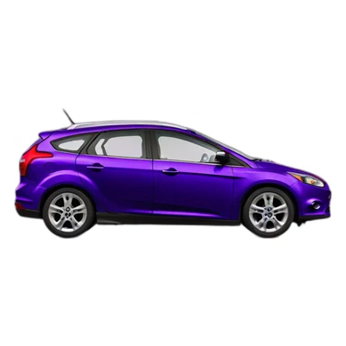 Ford Focus Break 2010 dark purple from side sticker