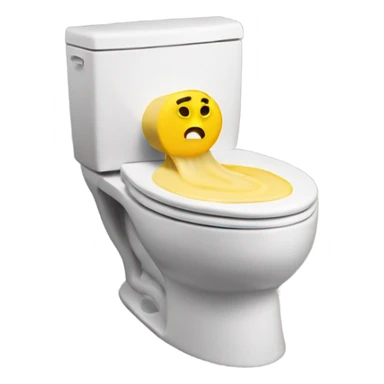 Skibidi toilet eating a stick of butter  sticker