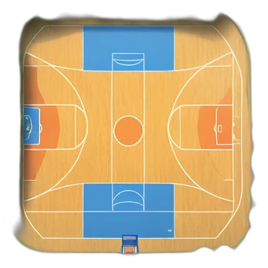 basket ball court sticker