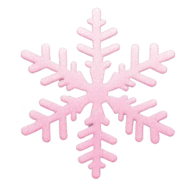 pastel pink glitter snowflake sticker