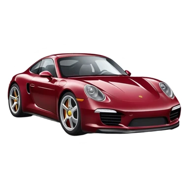 Wine red porsche sticker