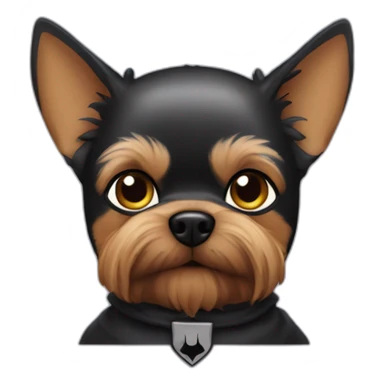 Dog Yorkshire with Batman Costume sticker