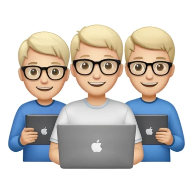 Group of 4 vibe coders, all male and white skinned  sticker