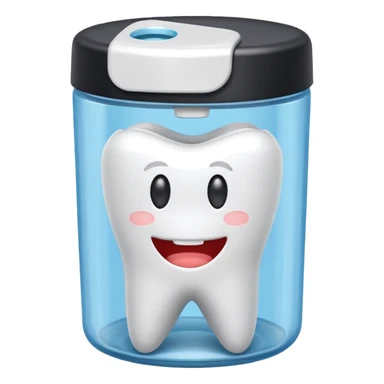 Dental floss in a container   sticker