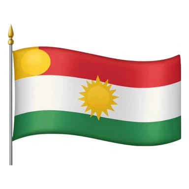 kurdistan flag without the pole like every other flag emoji sticker