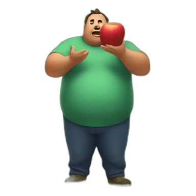 A fat man stole apples from under the apple tree sticker
