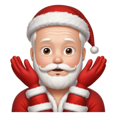 Santa having a head massage sticker