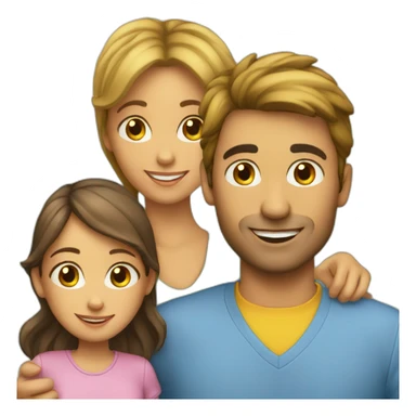 Couple avec enfants  sticker
