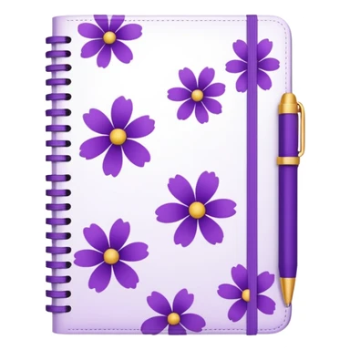 journal white and purple sticker