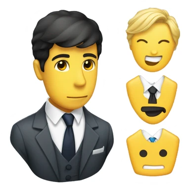 persona cn corbata que de visto bueno sticker