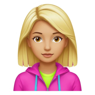 80s woman blonde hair sticker