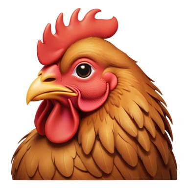 Meme-Worthy Cute Sleeping Brown Rooster Portrait Emoji, Head resting peacefully with a contented smile, showcasing a robust build and a luxuriously soft brown plumage, eyes shut in a serene, restful nap, Simplified yet hilariously adorable features, highly detailed, glowing with a soft, drowsy light, high shine, relaxed and utterly lovable, stylized with an air of playful laziness, bright and heartwarming, soft glowing outline, capturing the essence of a comically sleepy rooster, so meme-worthy it feels like it could instantly become the next viral sensation of adorable slumber! sticker