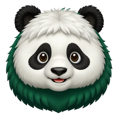 make a cute dark green panda emoji sticker