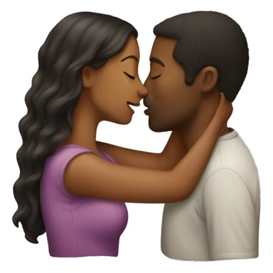 Two people kissing sticker