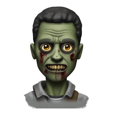  zombie as the DayZ game character sticker