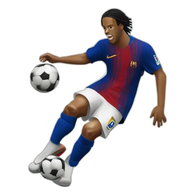 Ronaldinho kickin ball sticker
