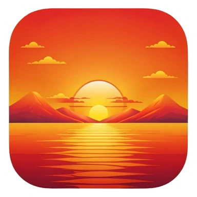 sunset sticker