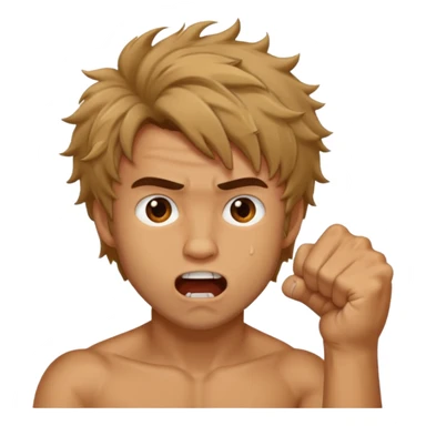 Guy biting his fist sticker