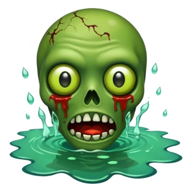 Zombie green ponda  sticker