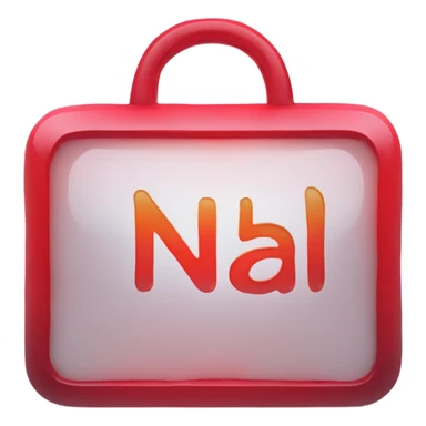 the words "Nah Fr" Capitalized, Glowing Red like a neon s sticker